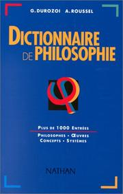 Dictionnaire de philosophie / Gérard Durozoi