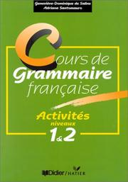 Cours de grammaire française, activités niveaux 1 et 2